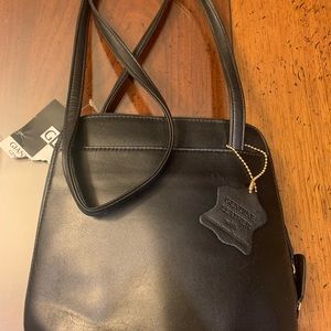 Small Black Leather Crossbody Handbag- NWT
